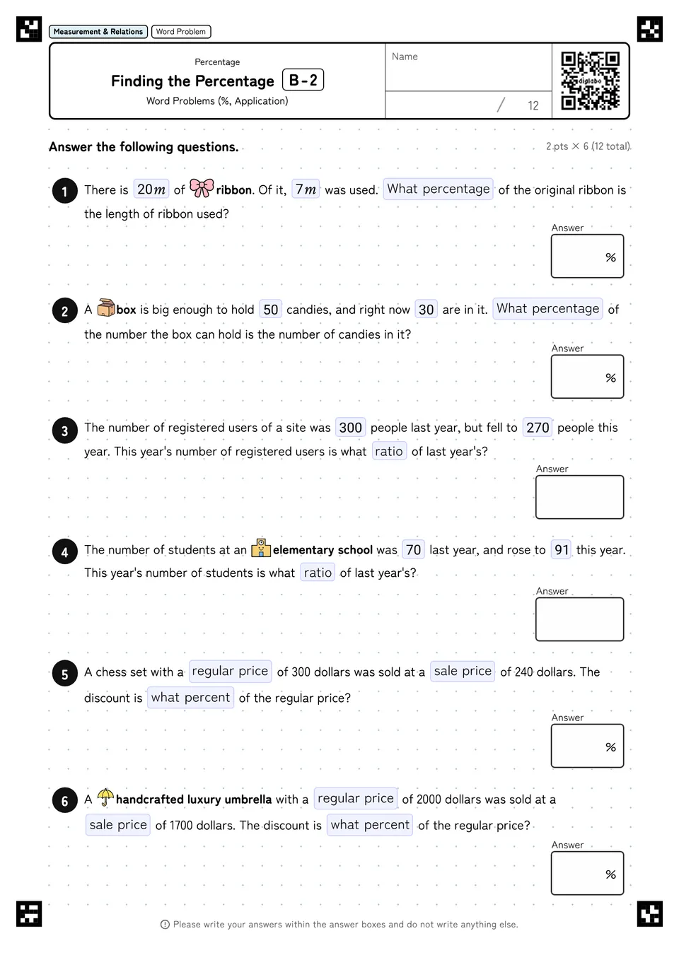 Finding the Percentage B-2