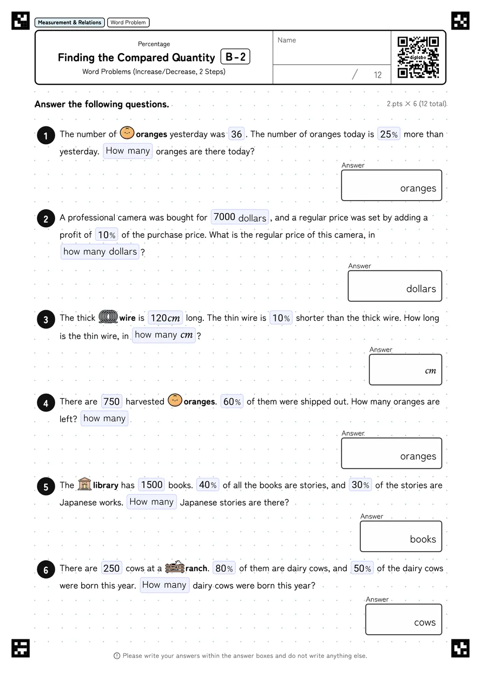 Finding the Compared Quantity B-2