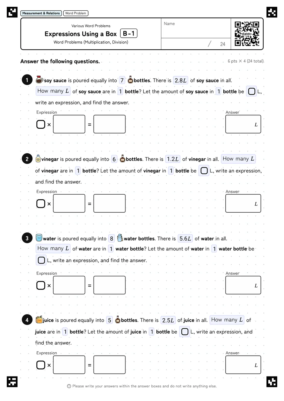 Expressions Using a Box B-1