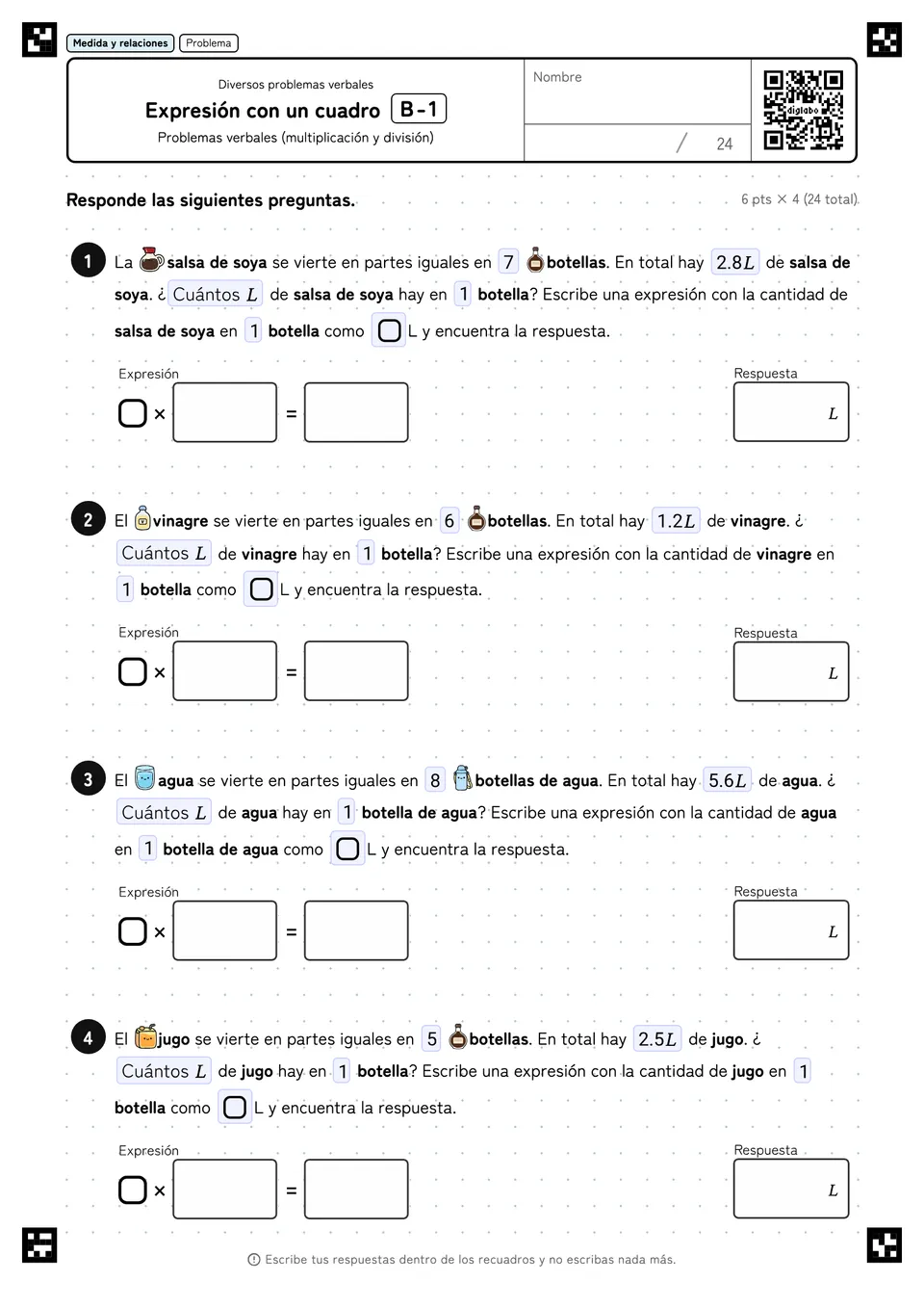 Expresión con un cuadro B-1