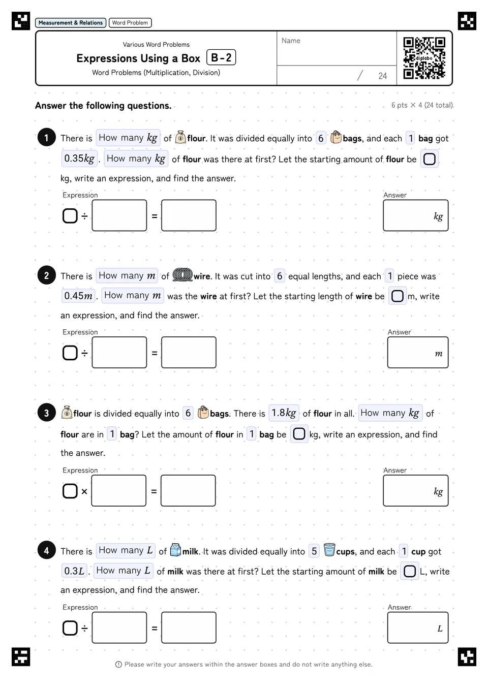 Expressions Using a Box B-2