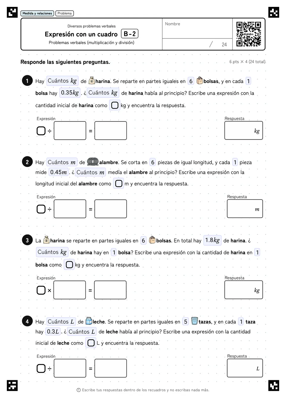 Expresión con un cuadro B-2