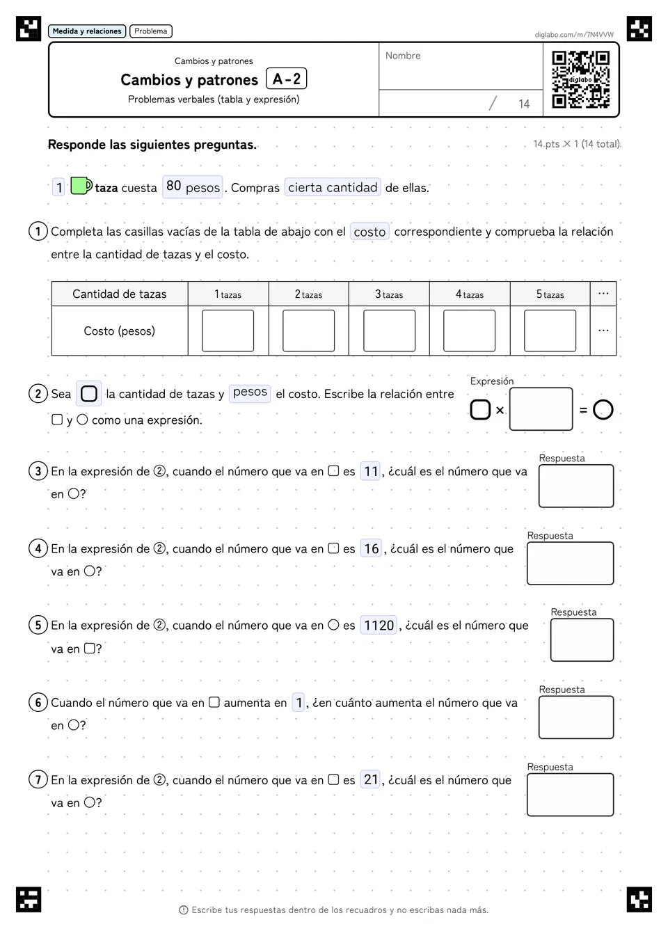 Cambios y patrones A-2