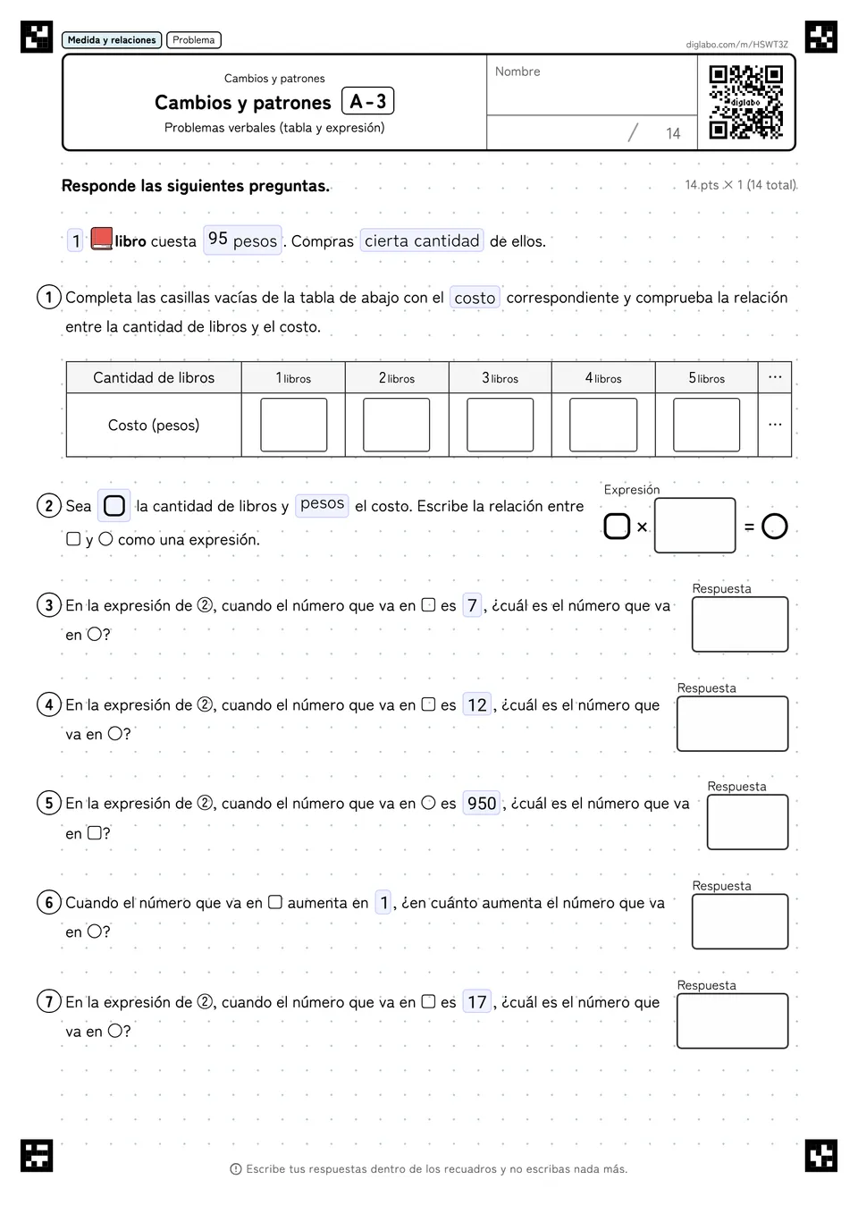 Cambios y patrones A-3