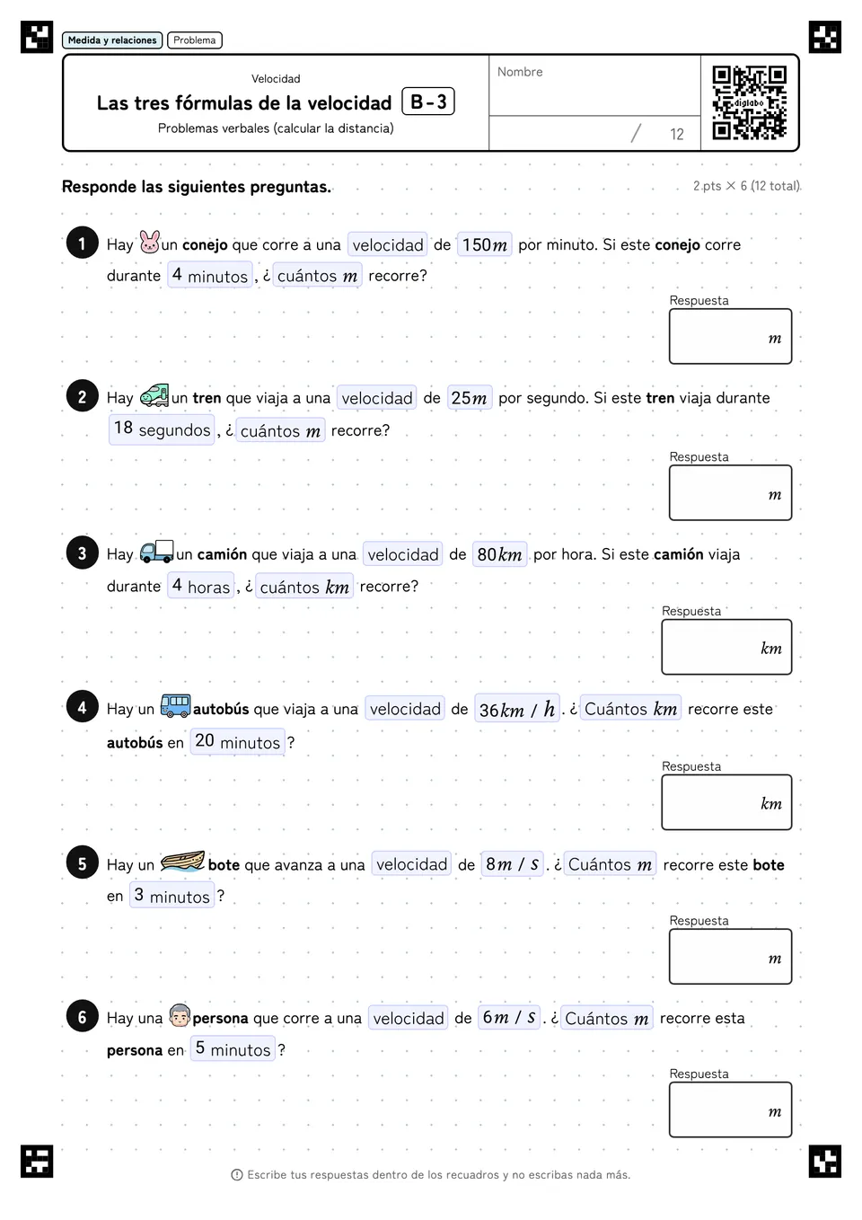 Las tres fórmulas de la velocidad B-3
