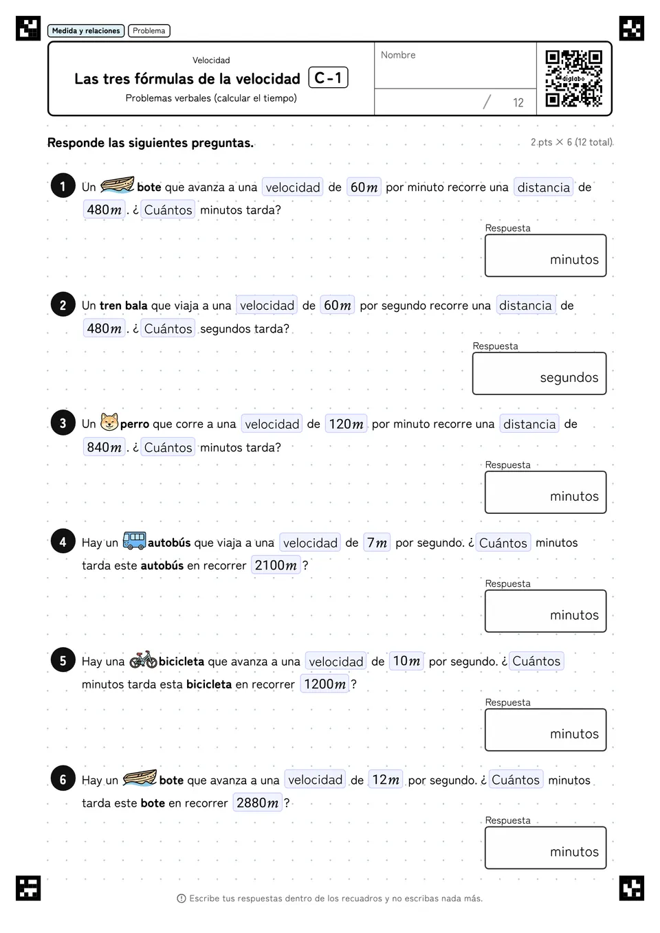 Las tres fórmulas de la velocidad C-1