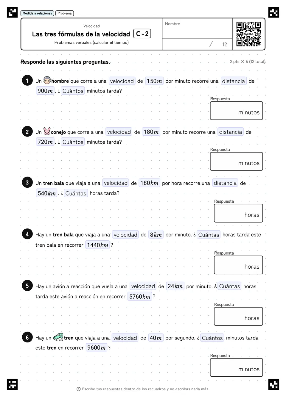 Las tres fórmulas de la velocidad C-2