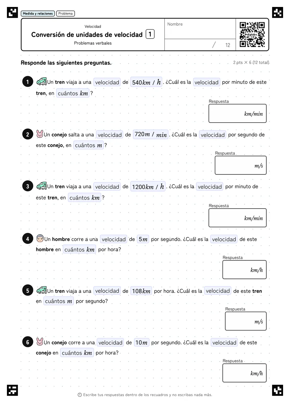 Conversión de unidades de velocidad 1