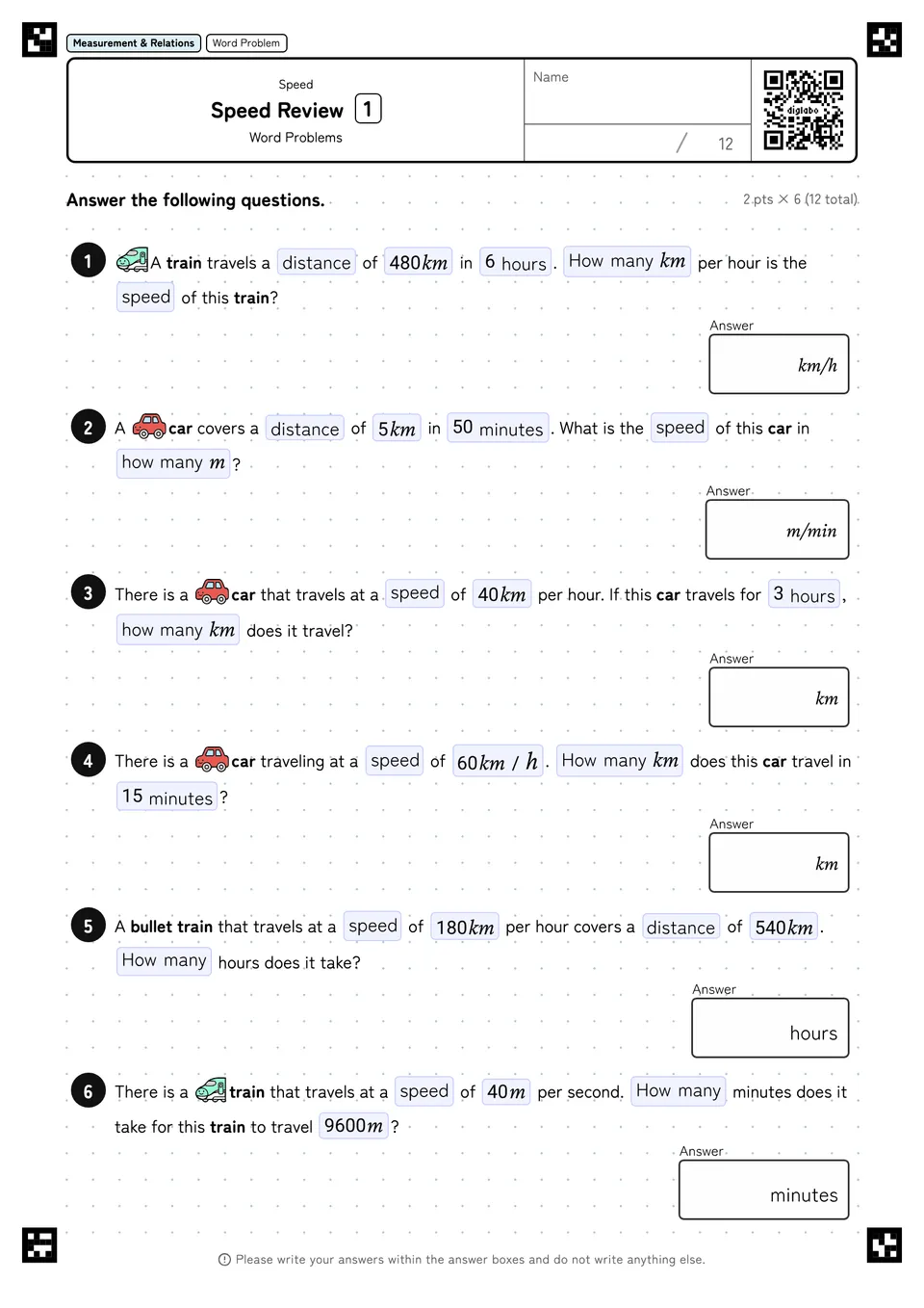 Speed Review 1
