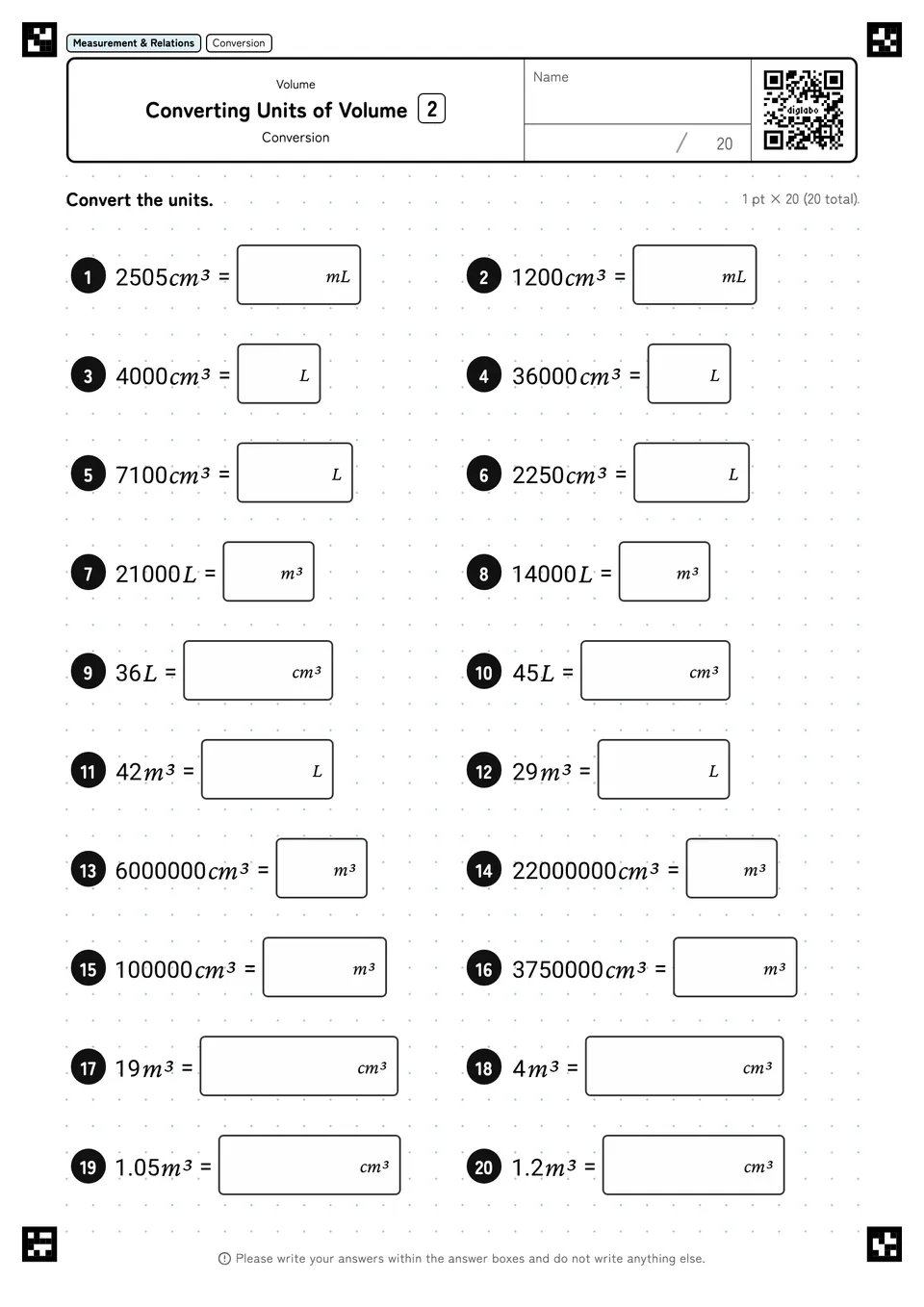 Converting Units of Volume 2