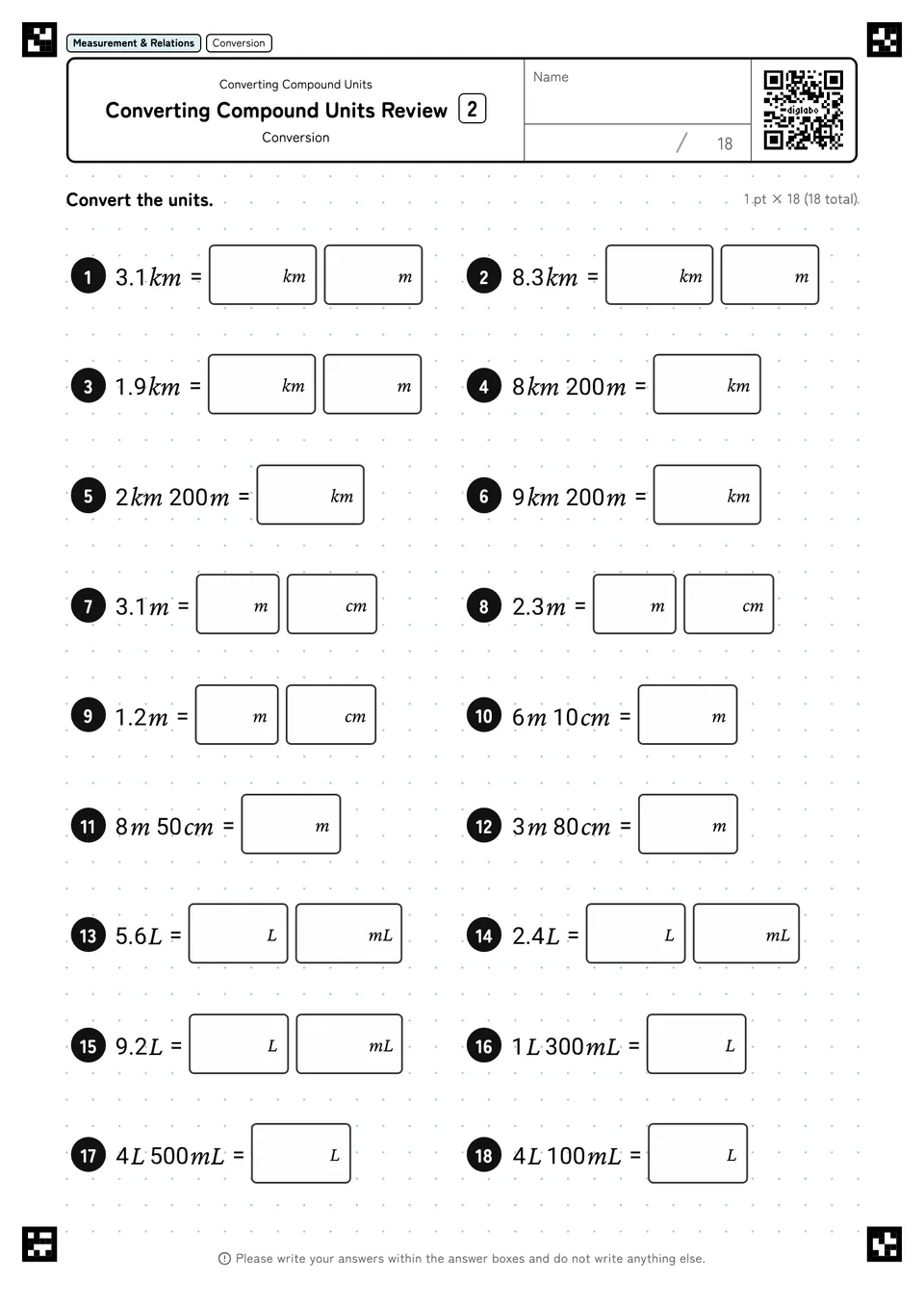Converting Compound Units Review 2