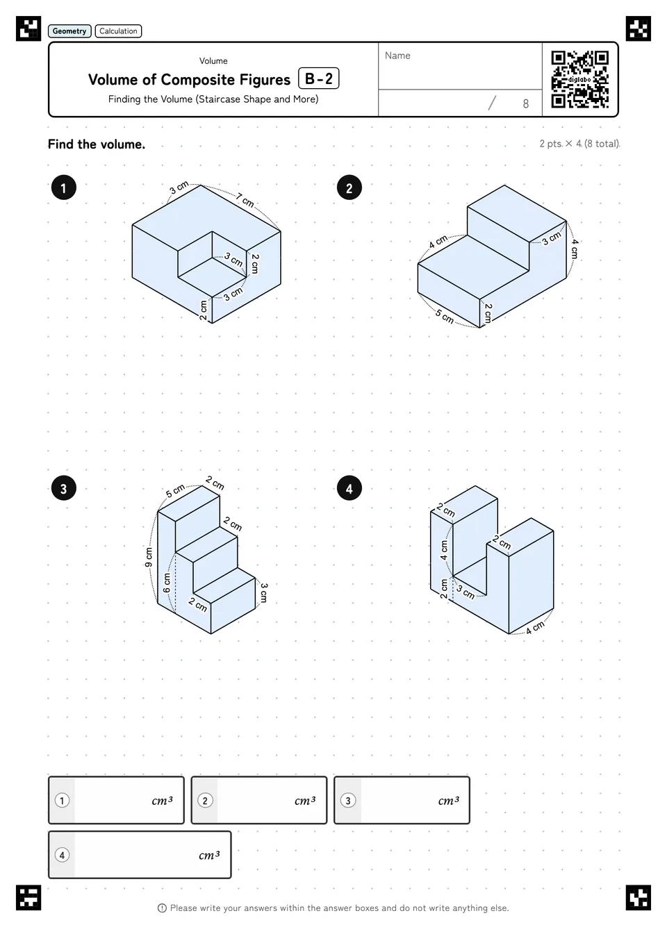 Volume of Composite Figures B-2