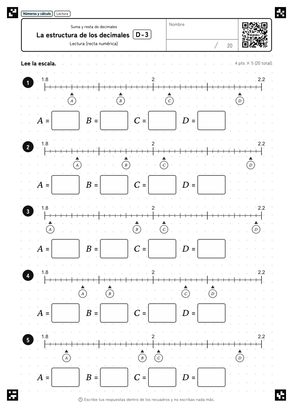 La estructura de los decimales D-3