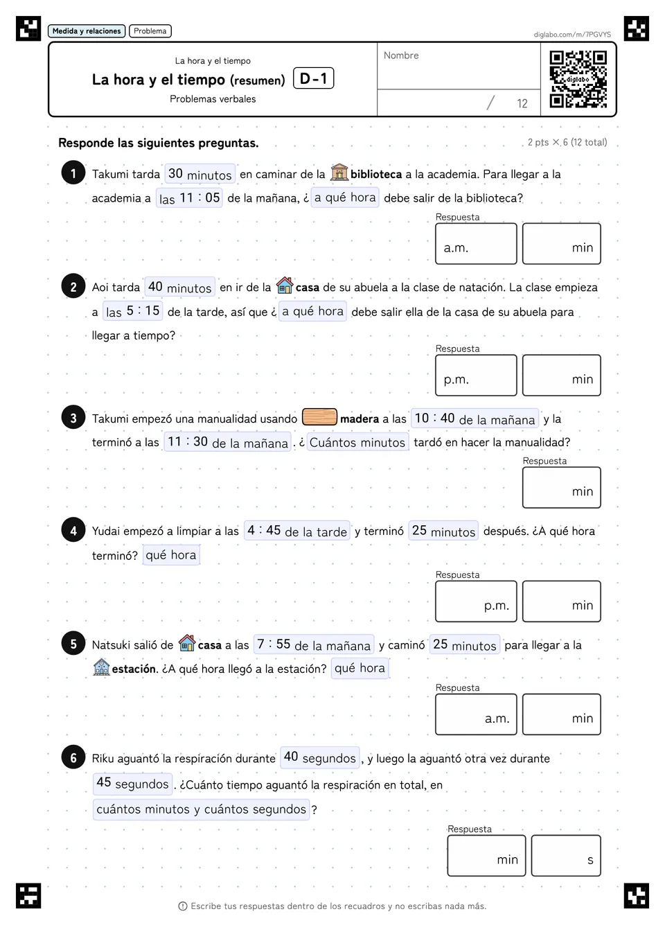 La hora y el tiempo (resumen) D-1