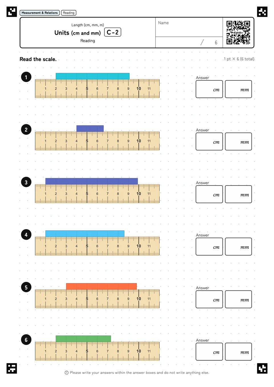 Units (cm and mm) C-2