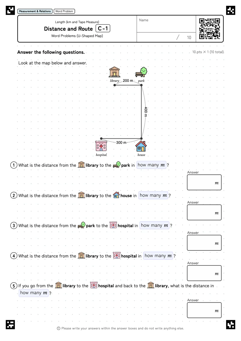 Distance and Route C-1