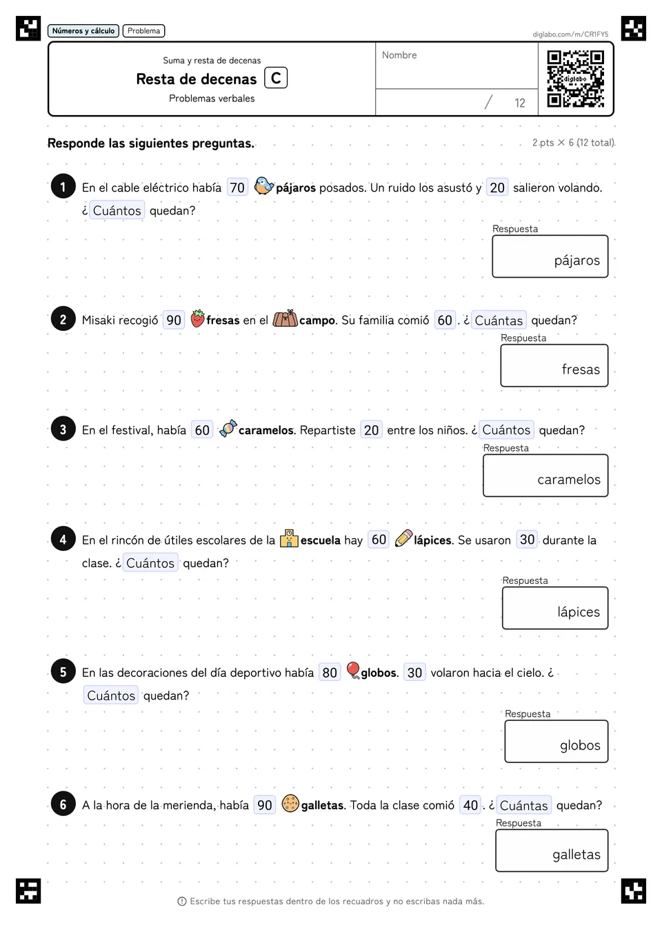Resta de decenas C