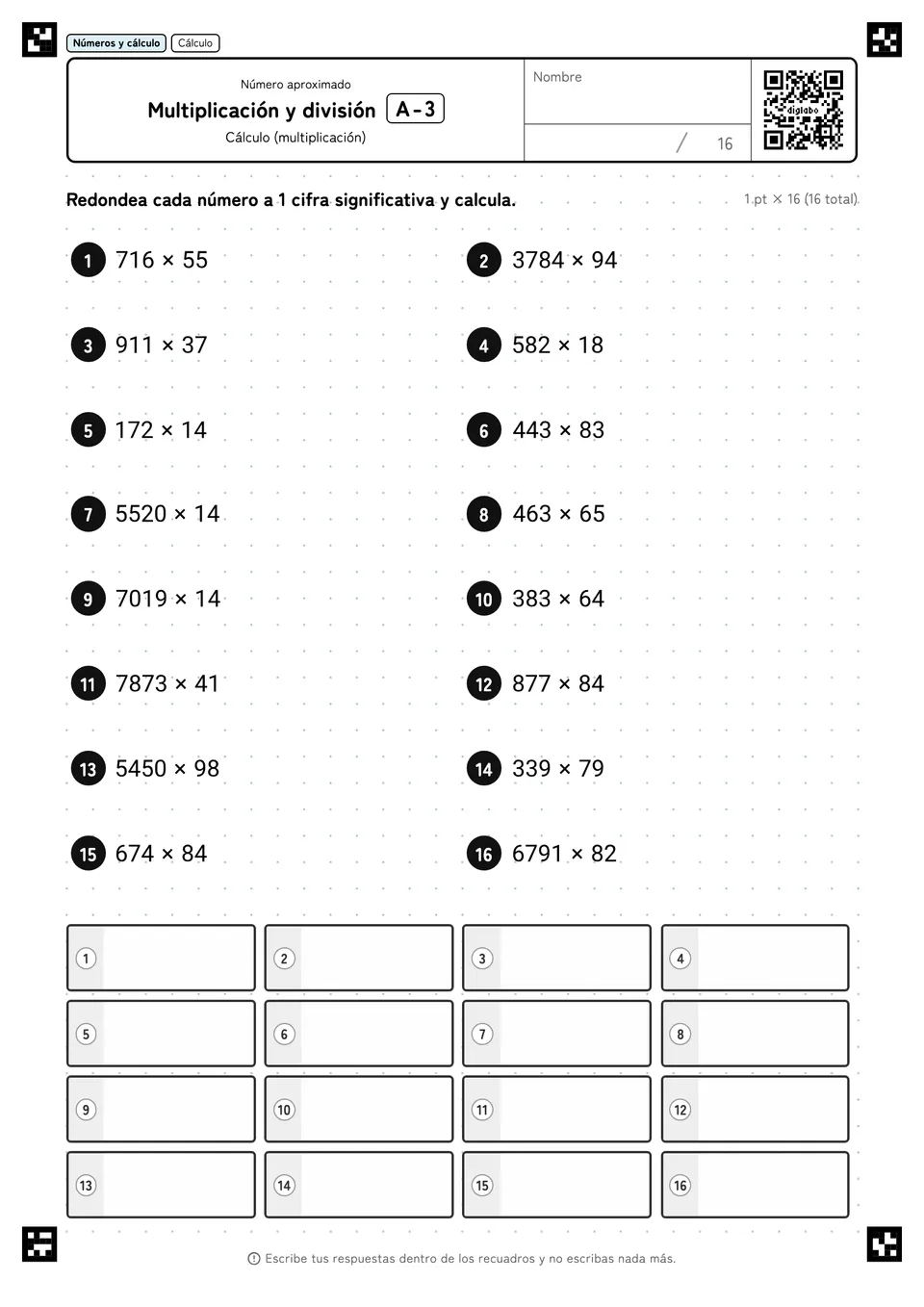 Multiplicación y división A-3