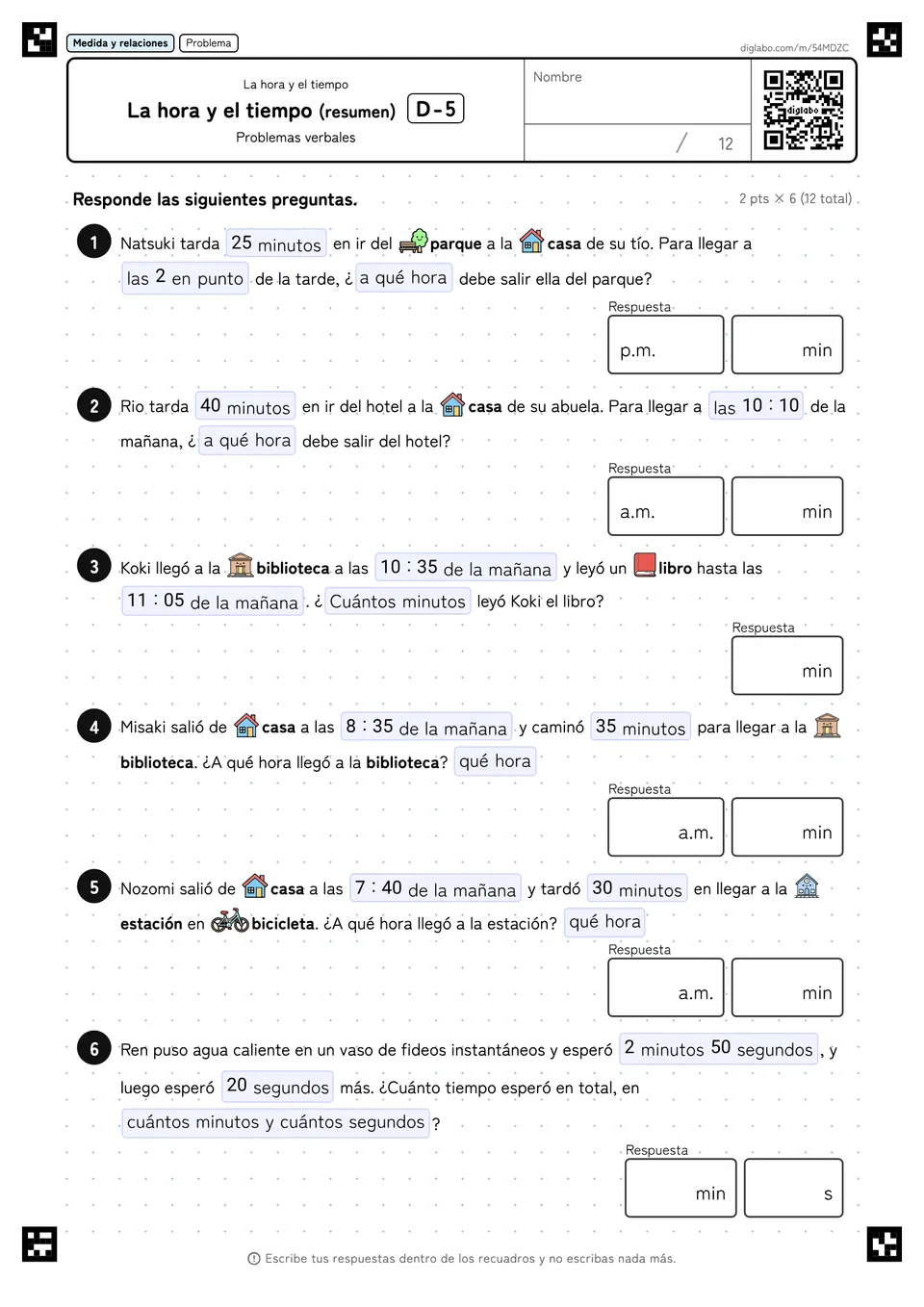 La hora y el tiempo (resumen) D-5