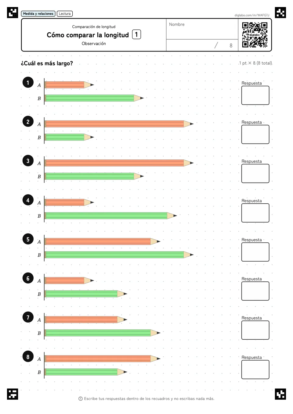 Cómo comparar la longitud 1