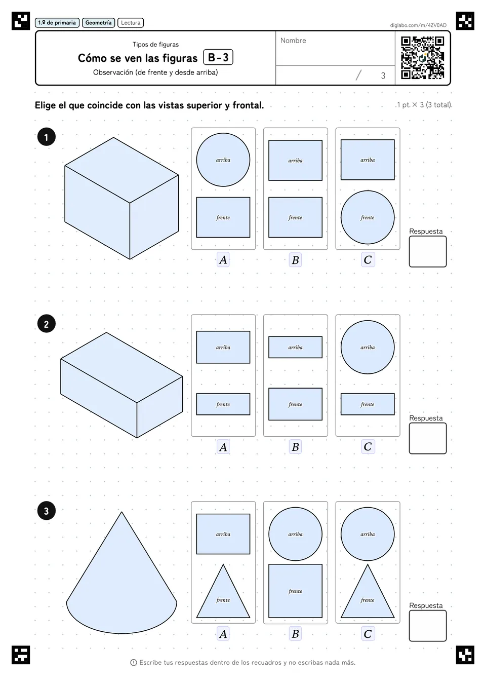 1.º de primaria Tipos de figuras Cómo se ven las figuras
