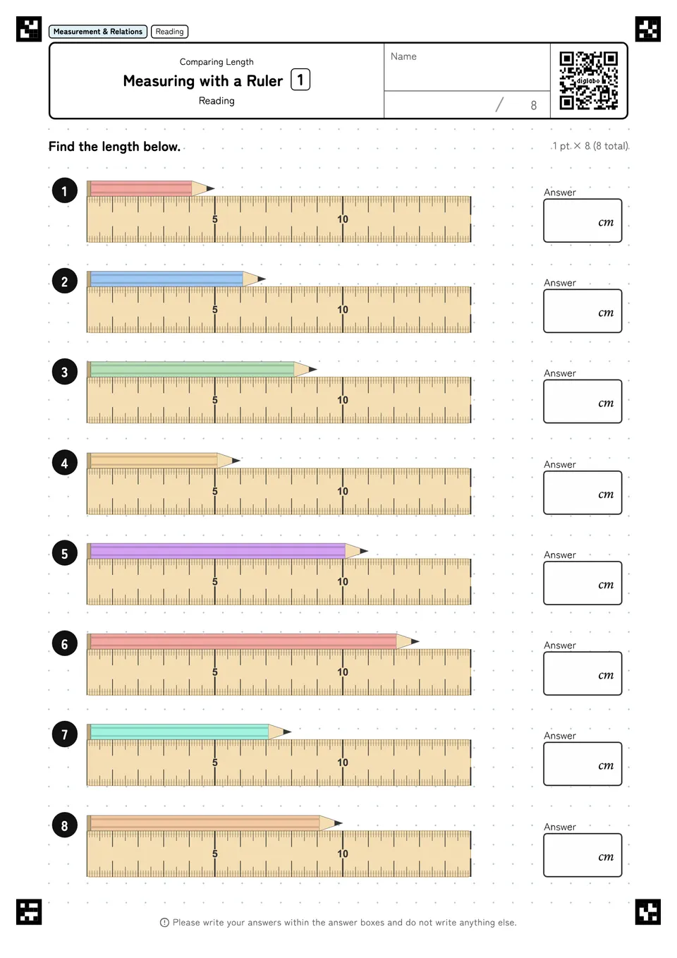 Measuring with a Ruler 1
