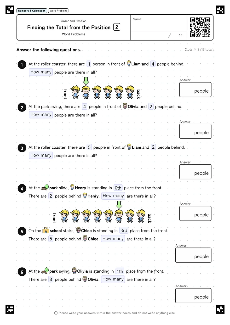 Finding the Total from the Position 2