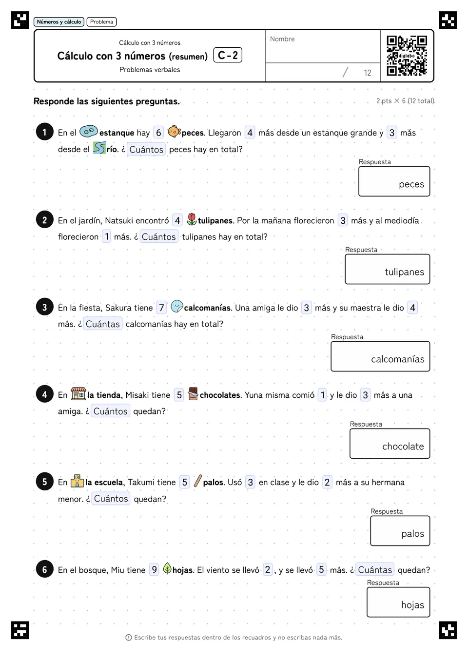 Cálculo con 3 números (resumen) C-2