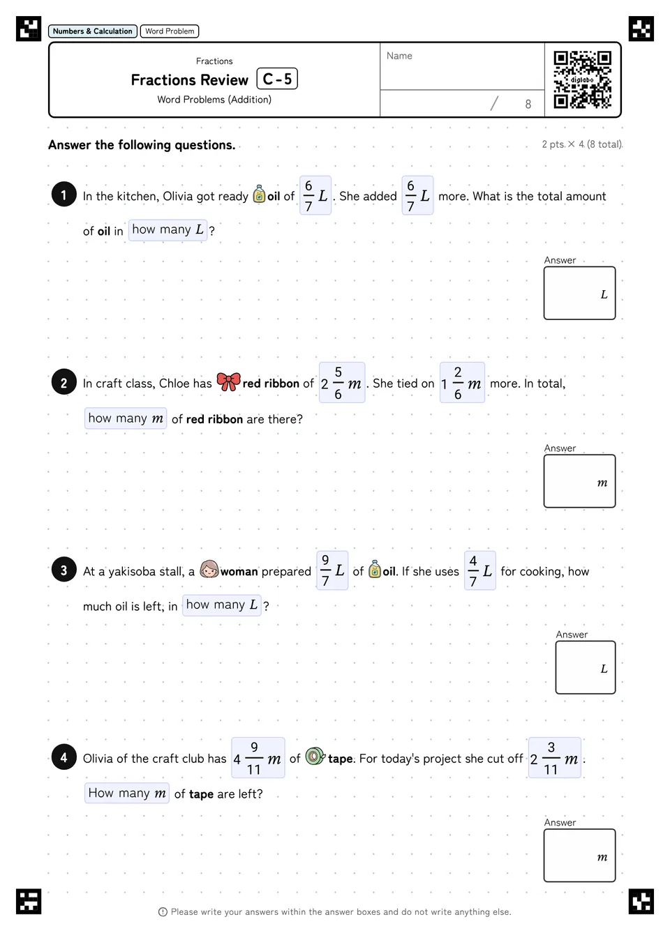 Fractions Review C-5