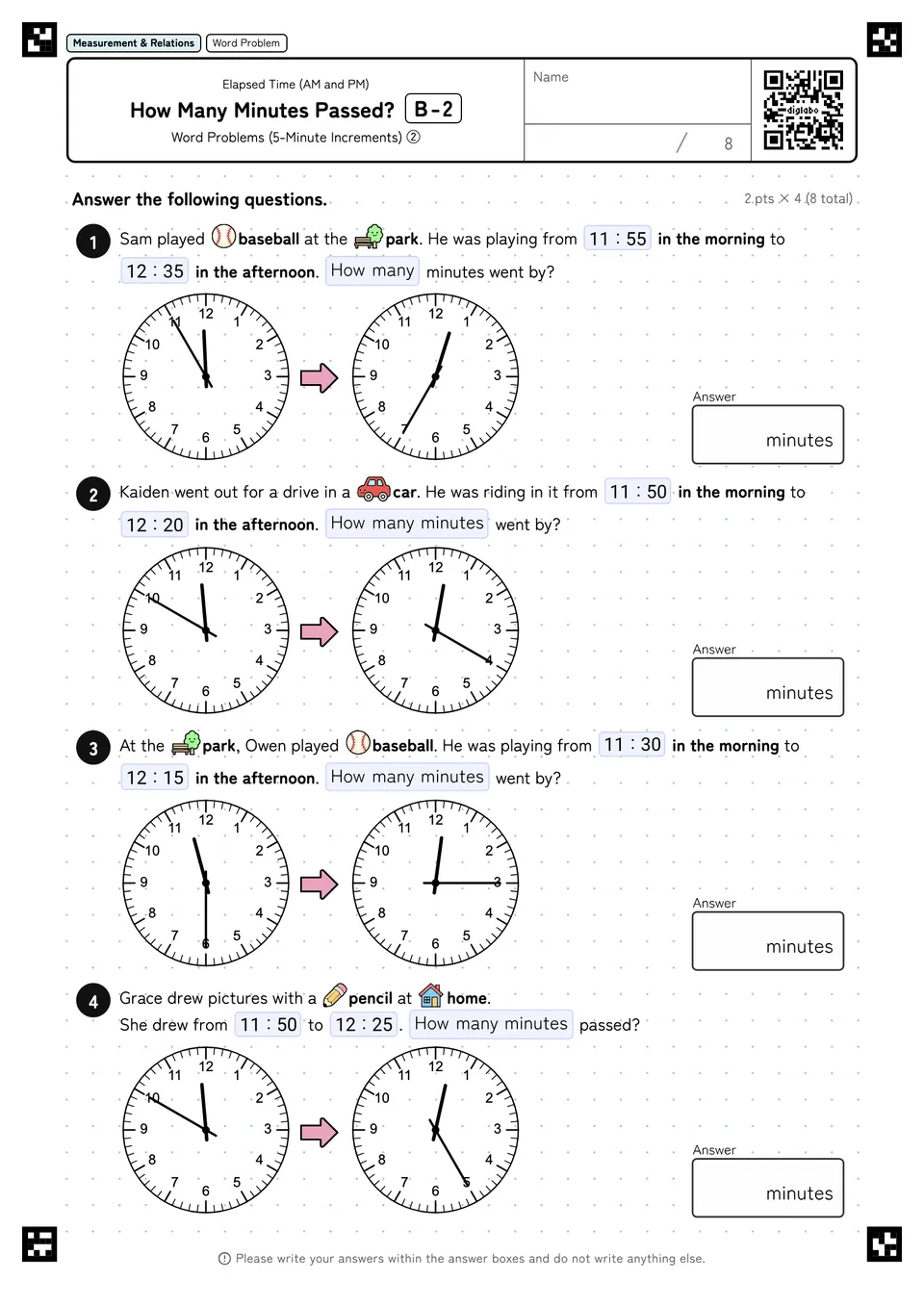 How Many Minutes Passed? B-2