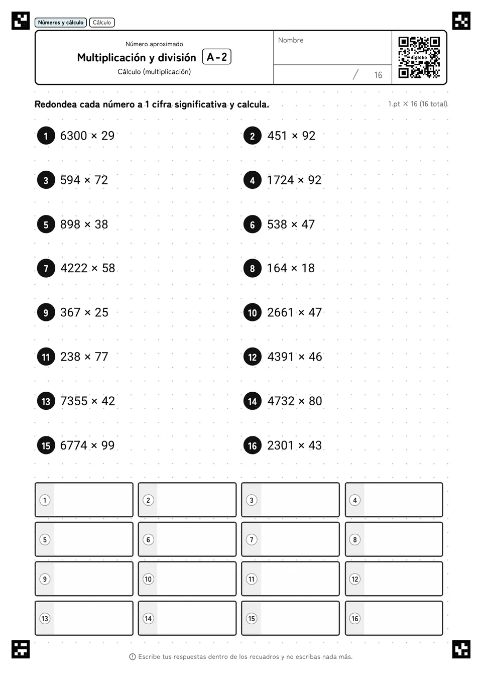Multiplicación y división A-2