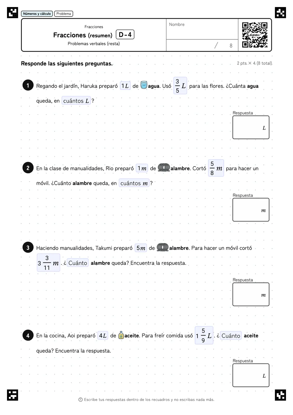 Fracciones (resumen) D-4